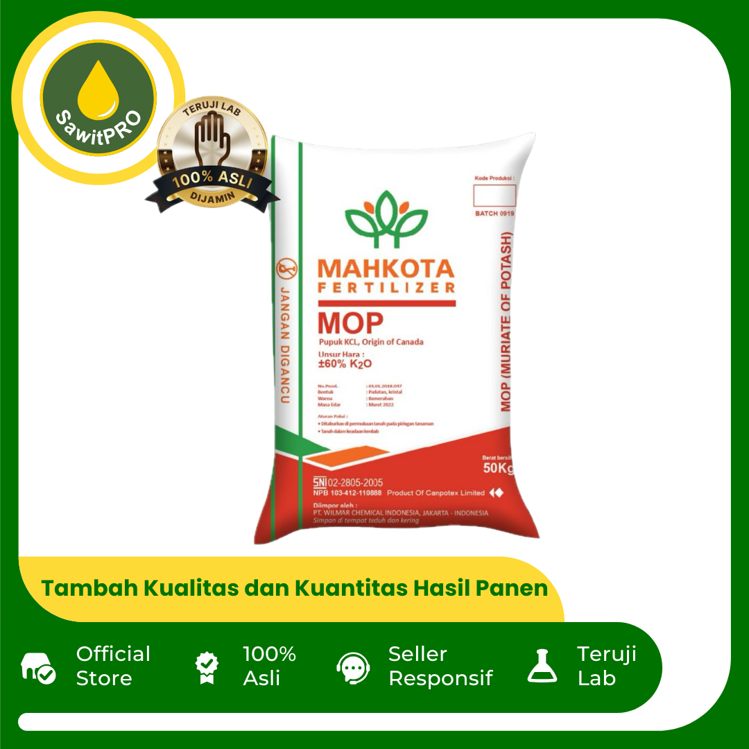 MOP/KCL Canada Cap Mahkota 50kg (Khusus Petani)